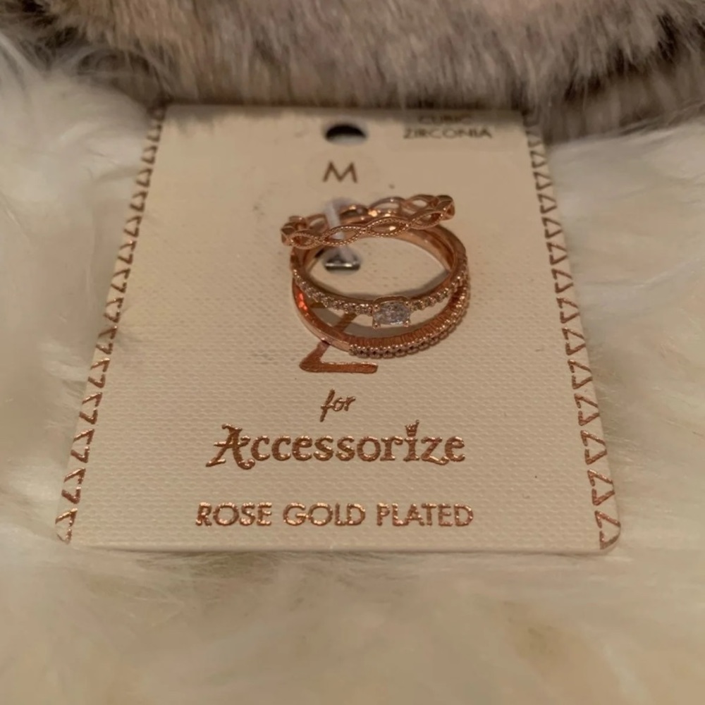 Rose Gold Played Rings✨